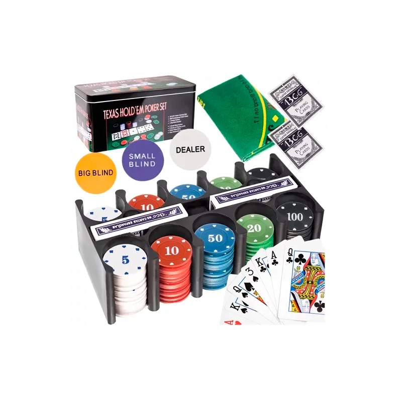 Juego de Poker Malatec TEXAS 23539 con 200 Fichas