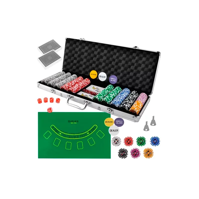 Set de Poker Malatec - 500 Fichas en Estuche