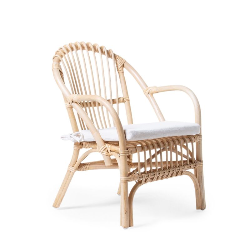 Silla infantil de ratán + Cojín - 40 x 40 x 56 cm