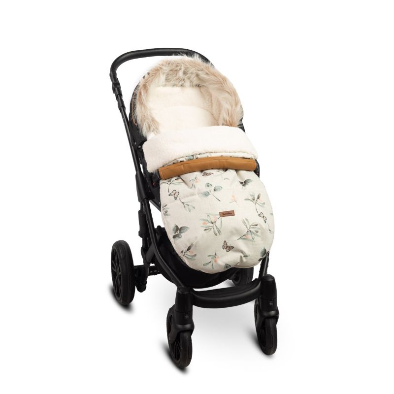 Saco para Silla de Paseo con Diseño Vintage Oliva – Cálido, Impermeable y Elegante