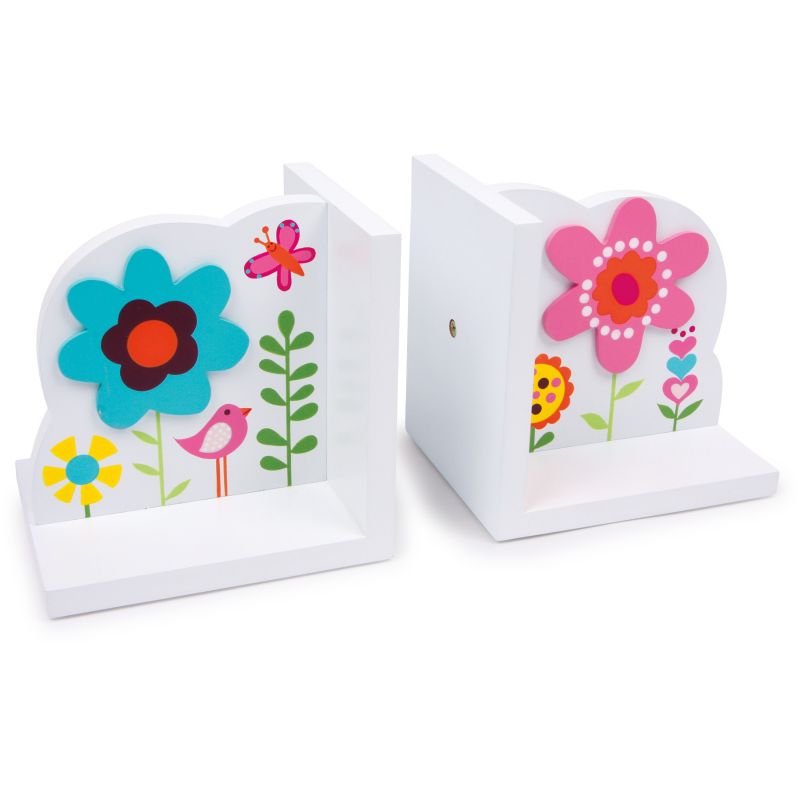 Soportalibros Florecillas , 2 unidades