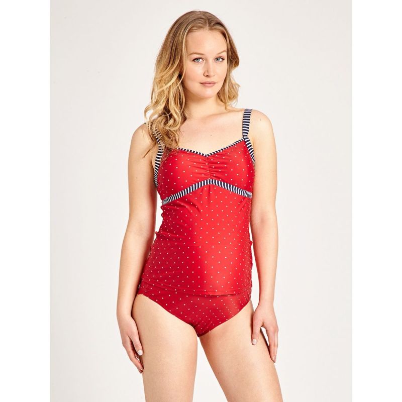 Tankini Premamá Rojo a Lunares 
