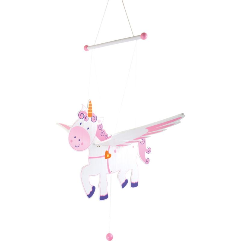 Unicornio de madera Colgante