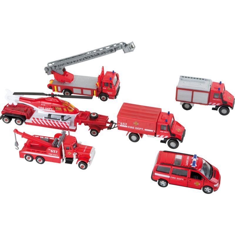 Vehículos en Miniatura Bomberos - 8 piezas