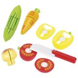 Verduras de madera con velcro y cuchillo, de Goki - imagen 2
