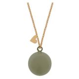 Collar Bola de Embarazo – Joya Tradicional  Verde Taupe