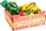 Caja de cartón con Frutas de madera , 11 piezas