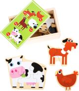 Caja de puzzles animales de la Granja