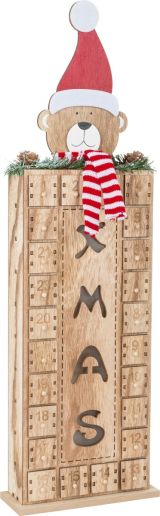 Calendario de adviento de madera Oso