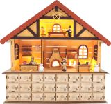 Calendario de adviento de madera La repostería de navidad