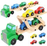 Camión de madera - grúa + juego de coches - imagen 2