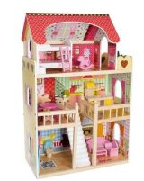 Casa de muñecas de madera Villa