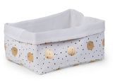 Cesta de almacenamiento Lunares Dorados , 40 x 30 x 20 cm