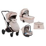 Cochecito 3 piezas Angele Beige Cromado