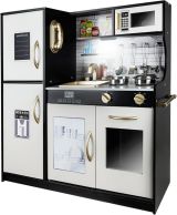Cocina de madera Infantil Negra , Kruzzel