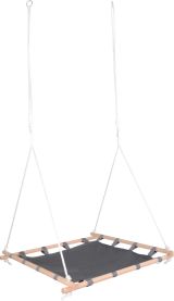 Columpio nido con contorno de madera