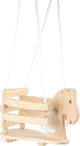 columpio de madera para niños pony