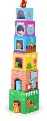 Cubos para apilar con figuras