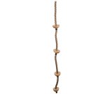 Cuerda de escalar con soportes de madera para los pies