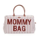 Bolsa de Maternidad Mommy Bag® - Rayas Nude/Terracota de Childhome