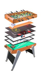 Mesa de Juego 8 en 1 Móvil LEAN Toys - Ping Pong, Billar, Bolos, Hockey y Más - imagen 2