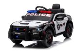 Coche Eléctrico para Niños Dodge Charger de Policía Blanco y Negro con Control Remoto y Luces