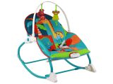 Hamaca Mecedora 2en1 para Bebés - Asiento, Sonidos y Vibraciones - Verde y Azul

