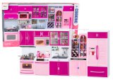 Set de Muebles de Cocina Rosa para Muñecas con Electrodomésticos y Accesorios