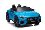 Coche Eléctrico Infantil Mercedes AMG SL63 Azul Pintado con Control Remoto y Asiento de Eco-Cuero