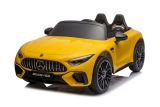 Coche Eléctrico Infantil Mercedes AMG SL63 Amarillo Pintado con Control Remoto y Asiento de Eco-Cuero