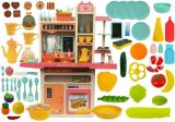 Cocina Infantil Rosa LEAN Toys - Juguete con Accesorios y Luz