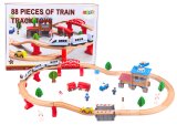 Set de Vías de Tren de Madera con 88 Piezas - Locomotoras, Edificios y Accesorios - imagen 2