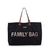 Bolso familiar Family Bag Negro Letras Doradas , Childhome