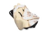 Manta Envolvente para Capazo de Muselina - Conejito Beige