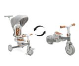 Triciclo evolutivo Faro Toyz gris 3 en 1, vista frontal con capota