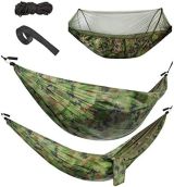 Hamaca con mosquitera Ultraligera 260 x 140 cm Santiago Army - imagen 2