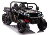 Vehículo eléctrico infantil 6 ruedas 4x4 XB-1038A Lean Cars negro, vista frontal