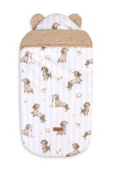 Saco Universal para Silla de Coche y Carrito 80x40 cm Dogs Beige