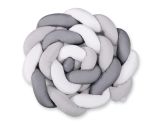 Protector de Cuna Knot Bumper XXL My Sweet Baby - Blanco y Gris