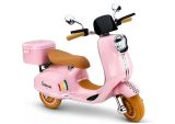 Moto Eléctrica Infantil Vespa XW-05 Rosa Claro 12V – Scooter con Luces y Música
