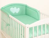 Protector de Cuna My Sweet Baby Universal Hearts Mint