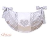 Bolsa de Juguetes My Sweet Baby - Corazones y Puntos en Gris