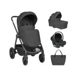 Carrito de Bebé 3en1 con Capazo Modena Negro Kikkaboo