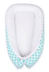 Cocoon Premium Reversible para Bebés My Sweet Baby - Turquesa con Puntos