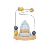 Laberinto de cuentas de madera Trixie - Mr. Shark para bebés