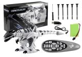 Dinosaurio teledirigido futurista LEAN Toys vista frontal con luces