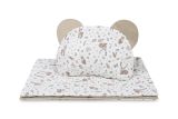 Juego de Paseo Sensillo: Manta y Almohada Algodón Beige