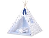 Tipi Infantil My Sweet Baby con Alfombra y Cojines - Estrellas Negras