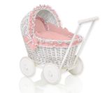 Cochecito de Muñecas de Mimbre con Ropa My Sweet Baby
