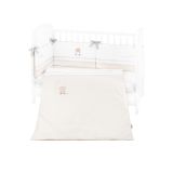 Juego de cama bordado 2 piezas Kikkaboo Dream Big Beige